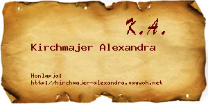Kirchmajer Alexandra névjegykártya