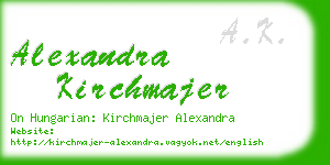 alexandra kirchmajer business card